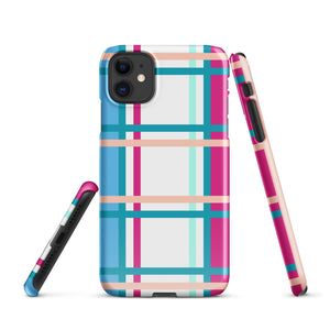 Snap case for iPhone® - Modern Tartan