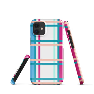 Snap case for iPhone® - Modern Tartan