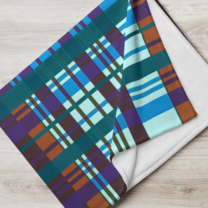 Modern Tartan Throw Blanket