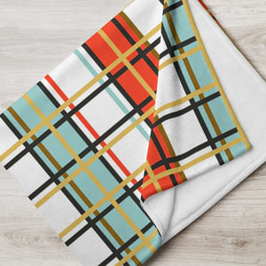 Modern Tartan Throw Blanket