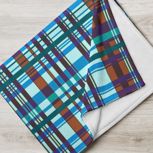 Modern Tartan Throw Blanket