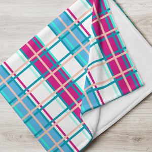 Modern Tartan Throw Blanket