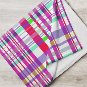 Modern Tartan Throw Blanket