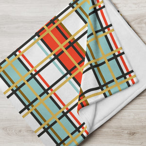 Modern Tartan Throw Blanket