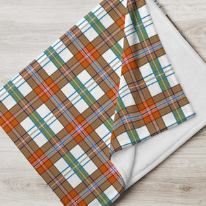 Modern Tartan Throw Blanket