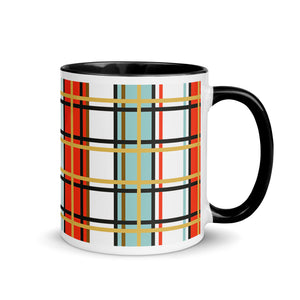 Modern Tartan Mugs - Different Colour Insides