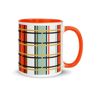 Modern Tartan Mugs - Different Colour Insides