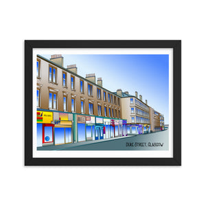 Duke Street, Glasgow Framed poster