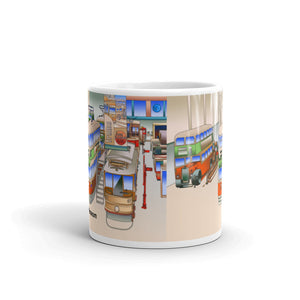 Glasgow Transport Museum White glossy mug