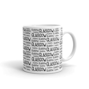 Glasgow White glossy mug