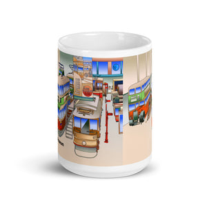 Glasgow Transport Museum White glossy mug