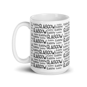 Glasgow White glossy mug