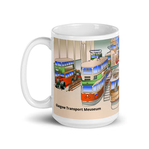 Glasgow Transport Museum White glossy mug