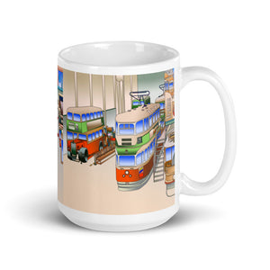 Glasgow Transport Museum White glossy mug